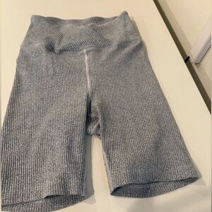 Gray Ribbed Biker Shorts by year of ours. Size small.